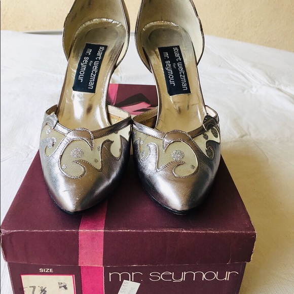 Stuart Weitzman size 7 1/2 formal pumps in pewter - Picture 2 of 6
